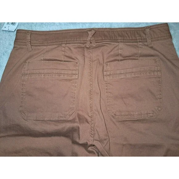 NWT Democracy "Ab"solution® High Rise Roll Cuff Cargo Utility Pant Tan 14 Petite - Picture 12 of 12